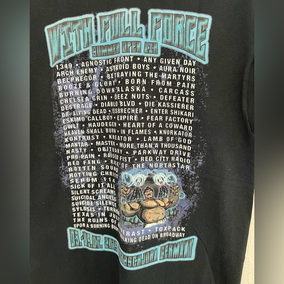 With Full Force Festival Shirt Mens Medium Germany Metal Punk Rock Band Tee 2015 - Picture 6 of 7